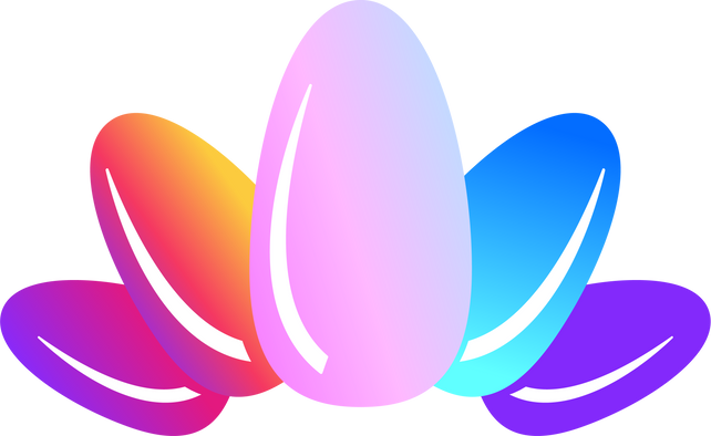 Painted nails, a symbol for a nail salon. Gradient, silhouette.